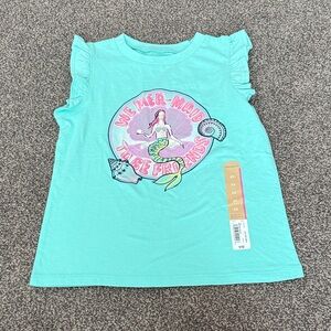 Girls Mermaid Tank Top Size 6X New With Tags Summer Graphic Shirt